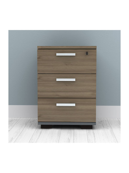 Wooden Office Drawer Venturo Venturo with Lock & Drawers Anthracite 39x40x57cm