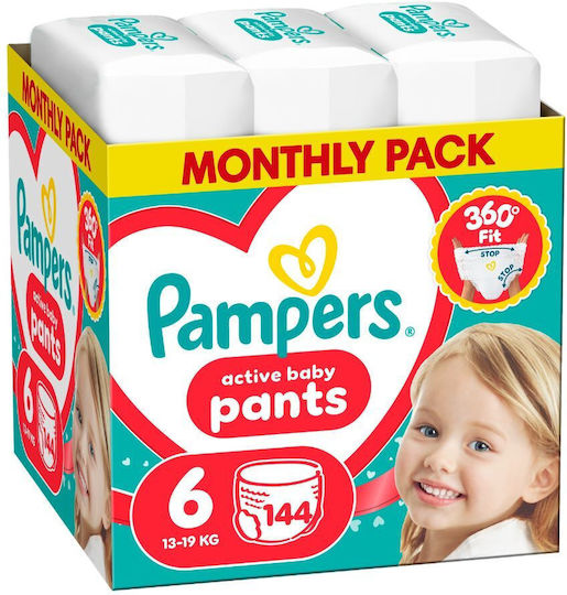 Pampers Diaper Pants Active Baby Pants Monthly Pack No 7 for 15+kg 128 Pieces