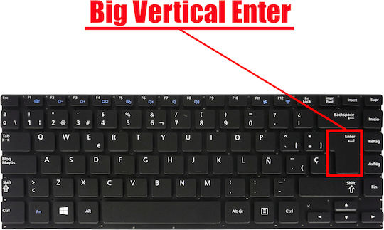 Spanish Laptop Keyboard For Samsung Series 5 Ultra 530u4b Np530u4b Np530u4e Np530u4c Ba59-03282a Ba59-03260d Ba59-03259a Cnba5903500 Es No Frame Black Code 41402esnofr