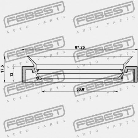 Febest Oil Seal for Subaru Impreza G11 2000.02-2007.04 Jp 80673-5270