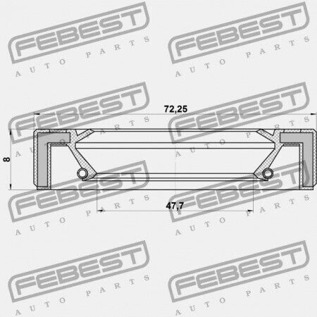 Febest Oil Seal Mitsubishi Lancer Cedia Cs Ct 2000.03-2009.08 Jpn Mr581855