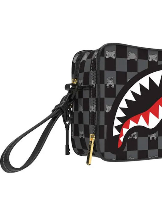 Sprayground Gray Peeking Character Check Toiletry Brick B8914 10" X 6.5" X 3.25" Multicolored One Size