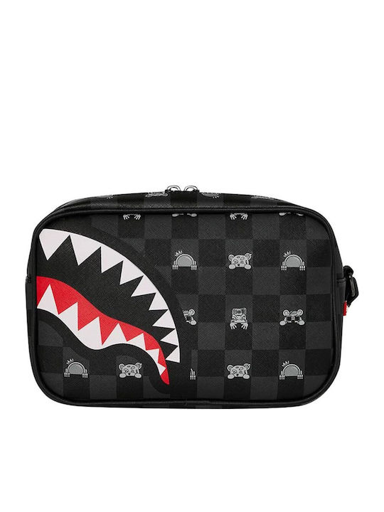Sprayground Gray Peeking Character Check Toiletry Brick B8914 10" X 6.5" X 3.25" Multicolored One Size