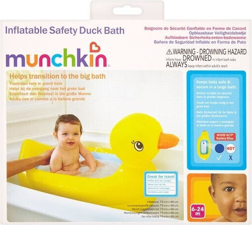 Munchkin Inflatable Baby Bath with Thermometer White