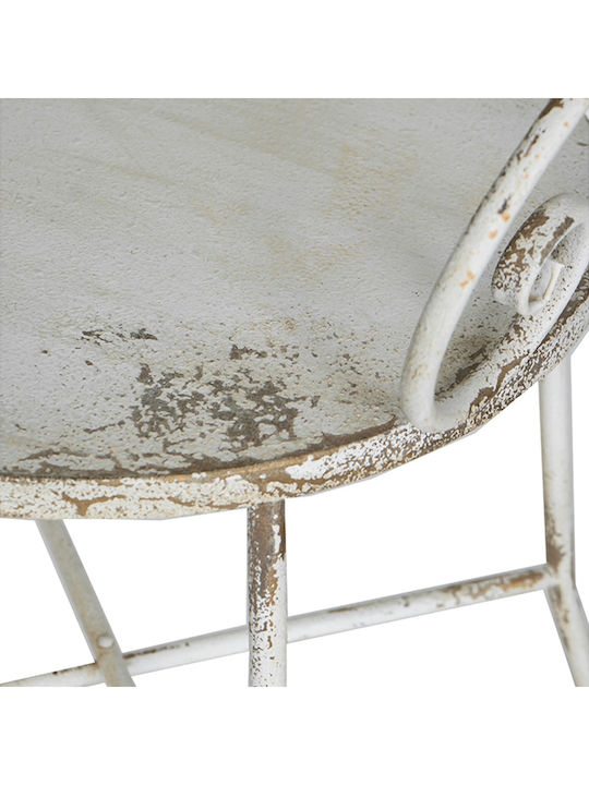 Scaun De Exterior Metalic Alb 62x56x97cm