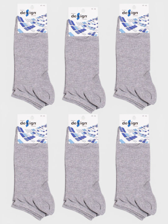 Design Κάλτσες Γκρι 6Pack