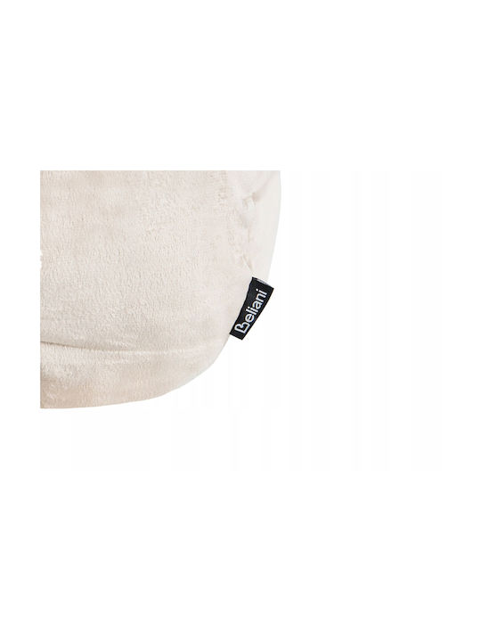 Beliani Sofa-Kissen aus Samt Off-White 33x33cm