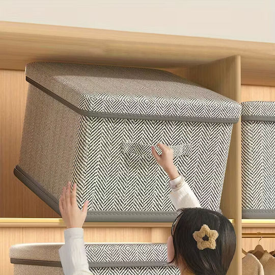 Cutie de Depozitare din Țesătură cu Capac 45x35x25cm