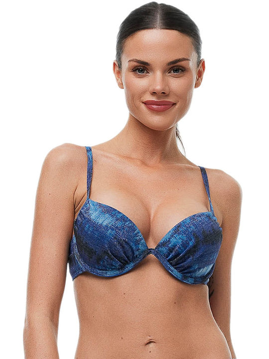 Bikini Bra C Cup With Padding Ocean Blue