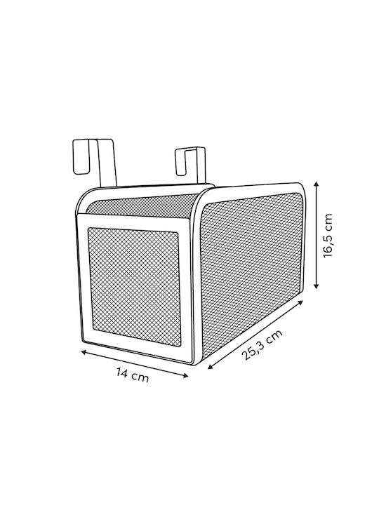 5Five Raft Suspendat Metalic 25.3x14x16.5 cm Negru