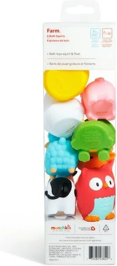 Munchkin Squirtin' Farmyard Friends Water Faces for 9++ Months 8pcs