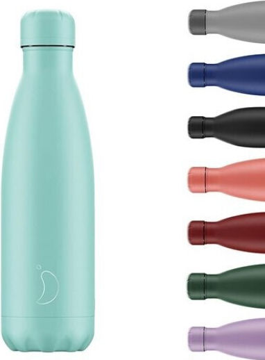 Chilly's Original All Matte Monochrome Μπουκάλι Θερμός Ανοξείδωτο BPA Free 500ml Dusty Teal