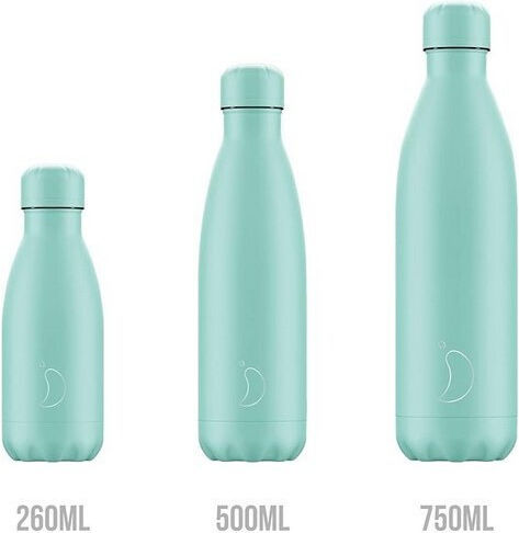 Chilly's Original All Matte Monochrome Μπουκάλι Θερμός Ανοξείδωτο BPA Free 500ml Dusty Teal