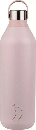 Chilly's Series 2 Μπουκάλι Θερμός Ανοξείδωτο BPA Free 1lt Ροζ
