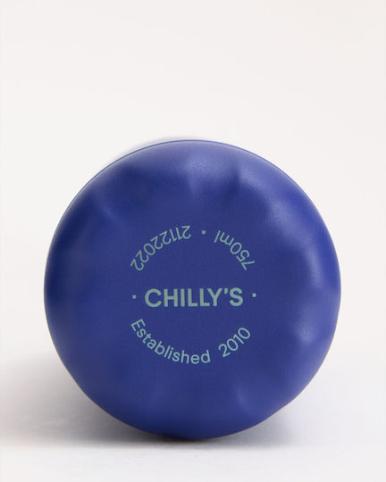 Chilly's Chilly's Sports Thermosflasche Rostfreier Stahl BPA-frei 750ml Matt Blau