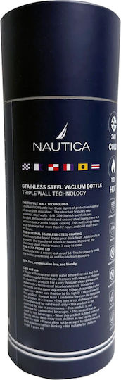 Nautica Glass Thermos Stainless Steel 600ml Black