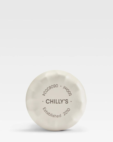 Chilly's Original Series Emma Bridgewater Bottle Thermos Stainless Steel BPA Free 500ml White