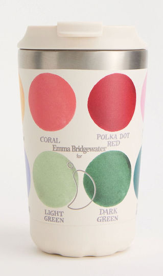 Chilly's Coffee Cup Emma Bridgewater Glass Thermos Stainless Steel BPA Free 340ml Colour Palette