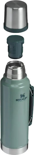 Stanley Legendary Classic Sticlă Termos Oțel Inoxidabil Fără BPA 1.4l Hammertone Verde cu Mâner