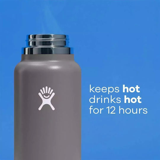 Hydro Flask Standard Mouth Flex Μπουκάλι Θερμός Πλαστικό 621ml White με Καλαμάκι