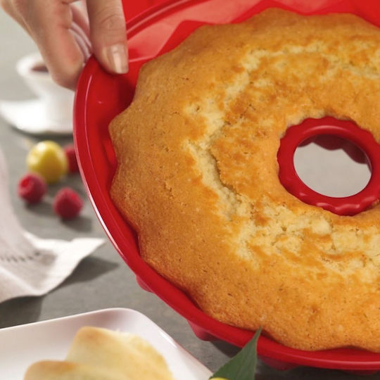 Guardini Juliette Silicone Cake Mold Ciambella Ø24cm Red Made In Italy