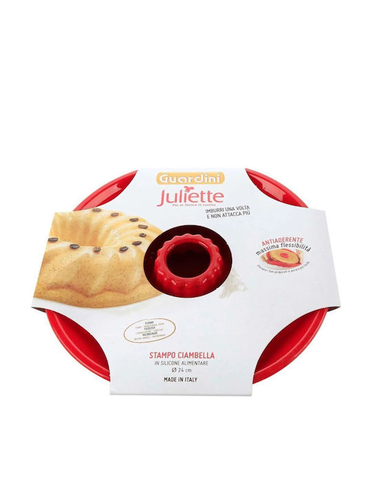 Guardini Juliette Silicone Cake Mold Ciambella Ø24cm Red Made In Italy