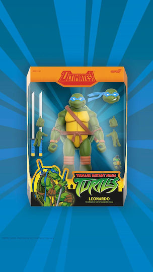 Super7 Teenage Mutant Ninja Turtles Ultimates Leonardo Action Figure 18cm