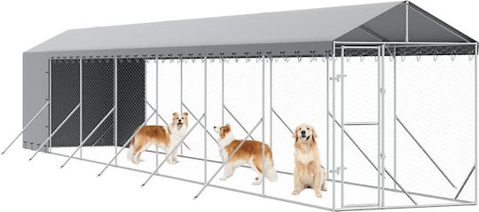 vidaXL Park Dog made of Metal in Silver Color 200 x x 250cm