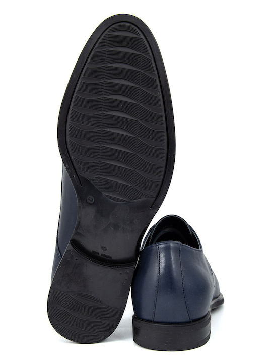 Leather Men's Dress Shoes Blue 6040-4-blue