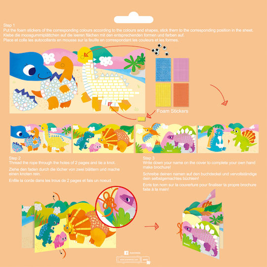 Avenir Μωσαϊκό Mosaic Junior Dinosaurs για Παιδιά 3+ Ετών