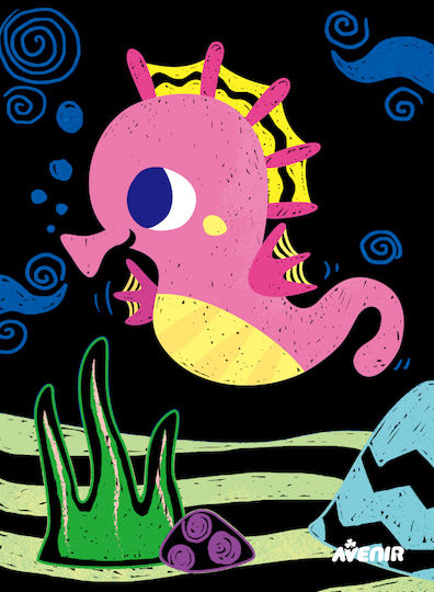 Avenir Ζωγραφική Scratch Junior Sea Friends για Παιδιά 3+ Ετών 8τμχ