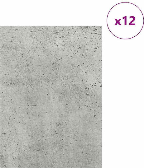 Vidaxl Concrete Gray Decoration Plates 12 Pcs 30 X 42 X 0.3 Cm