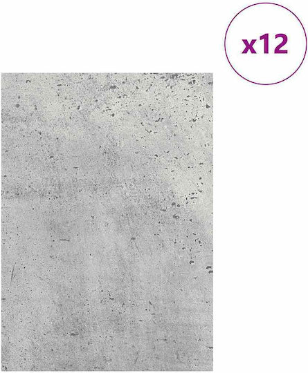 Vidaxl Διακοσμητικές Πάνελ 12 Pcs Γκρι Σκυροδέματος 21 X 30 X 0.3 Εκ