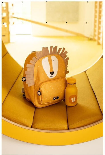 Trixie Mr. Lion Παιδικό Παγούρι Ανοξείδωτο με Καλαμάκι Κίτρινο 350ml