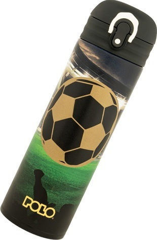 Polo Stainless Steel Kids Water Bottle Football Thermos with Straw Polo Junior 500ml