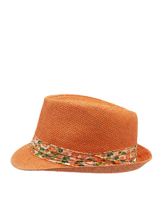 Brims and Trims Women's Fedora Hat Orange