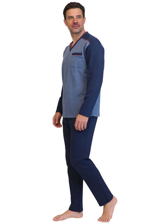 Collection Χειμερινή Ανδρική Μπλούζα Πιτζάμας Navy Μπλε Collection Χειμερινή Ανδρική Μπλούζα Πιτζάμας Navy Μπλε