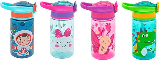 Must Team Kids Water Bottle Plastic with Straw 500ml (Various Designs/Colors)
