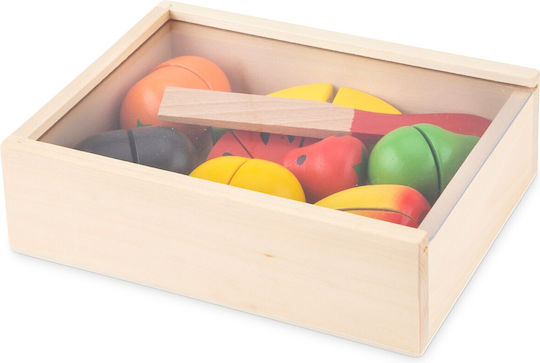 New Classic Toys Σετ Φρούτων σε Καλάθι από Ξύλο για 2+ Ετών 20τμχ