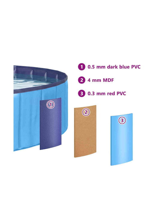 vidaXL Hundespielzeug Pool 120cm Blau 1 Stück
