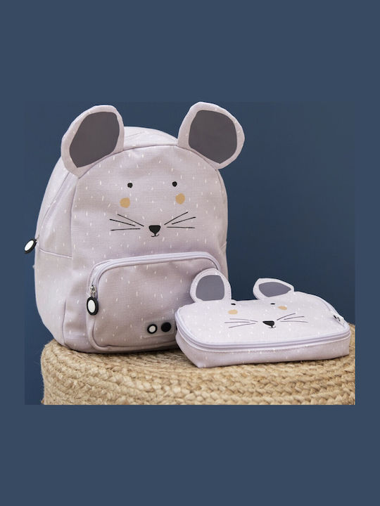 Trixie Mrs Mouse School Bag Backpack Kindergarten Gray