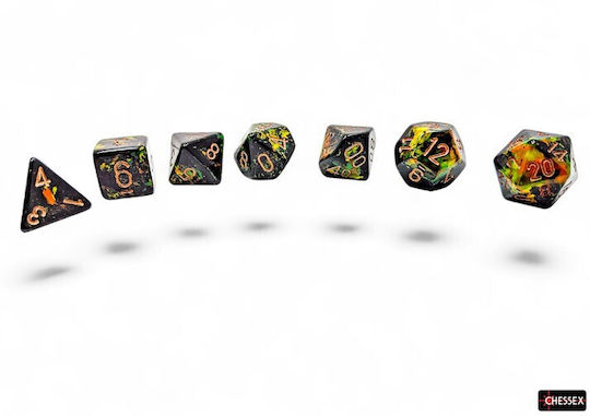 Chessex Pinsel Tiefenwald Polyedrisches 7-Würfel Set