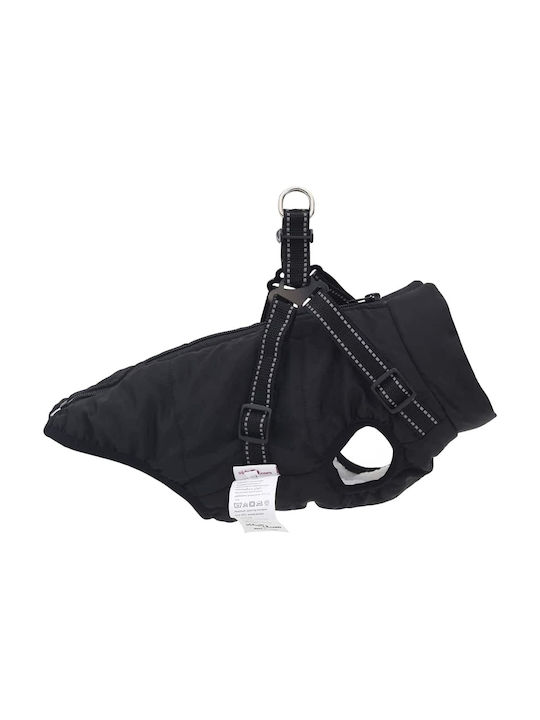 vidaXL Μπουφάν Σκύλου Fleece / Αδιάβροχο Μαύρο XL