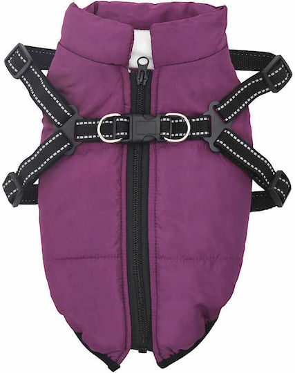 vidaXL Purple Fleece / Waterproof Dog Coat Small