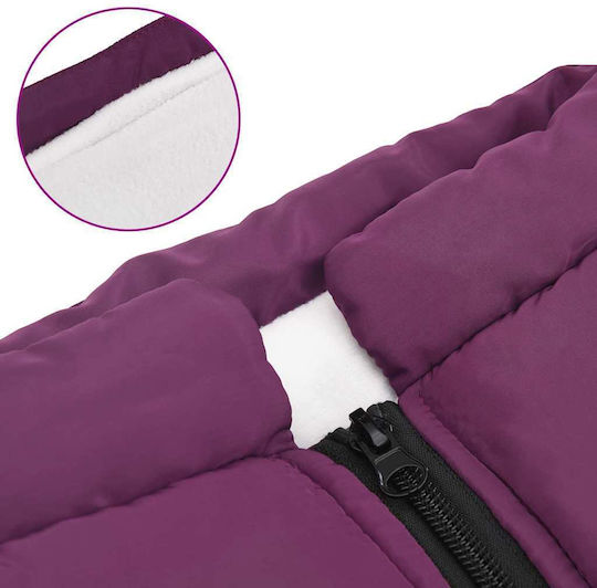 vidaXL Purple Fleece / Waterproof Dog Coat XXXLarge