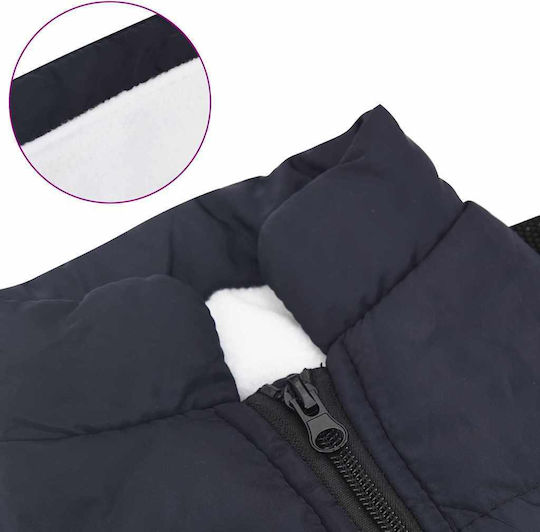 vidaXL Blue Fleece / Waterproof Dog Coat Medium