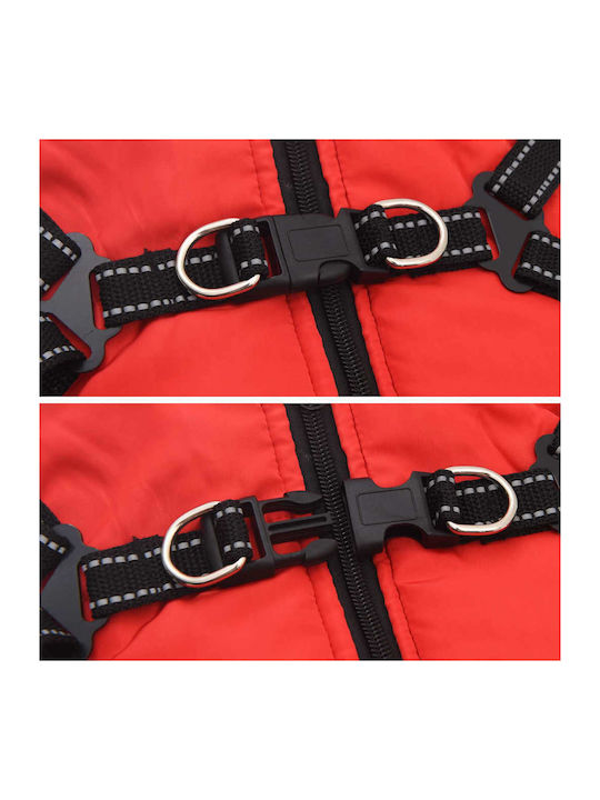 vidaXL Red Fleece / Waterproof Dog Coat XLarge