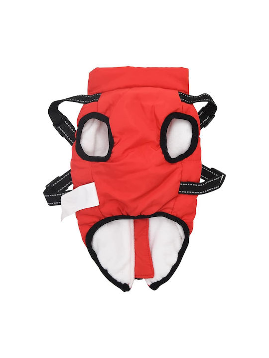 vidaXL Red Fleece / Waterproof Dog Coat XLarge