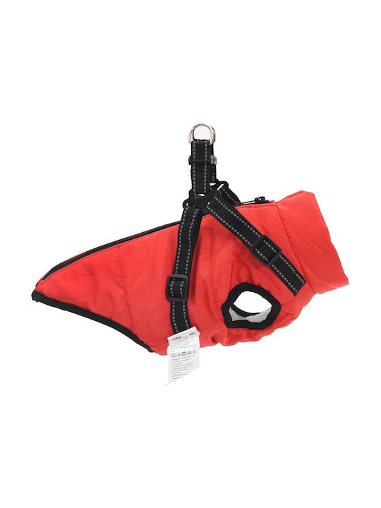 vidaXL Red Fleece / Waterproof Dog Coat XLarge