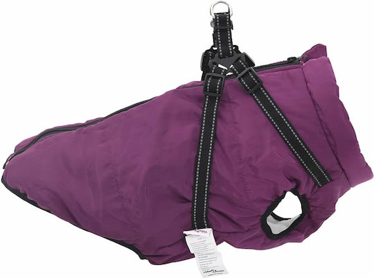vidaXL Purple Fleece / Waterproof Dog Coat XXXXLarge